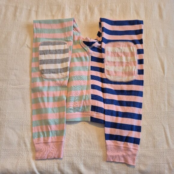 Hanna Andersson girls size size 140 or 10 pajama pants multi stripe & knee patch - Picture 4 of 5
